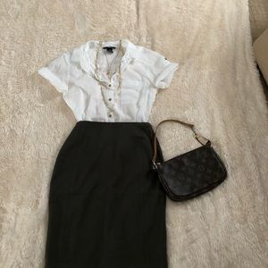 Olive Green pencil skirt